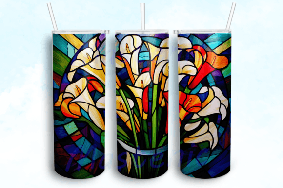 Calla Lilies 20 Oz Skinny Tumbler Graphics for Crafts