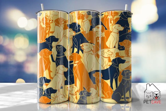 Cute Dogs Wallpaper Tumbler Wrap