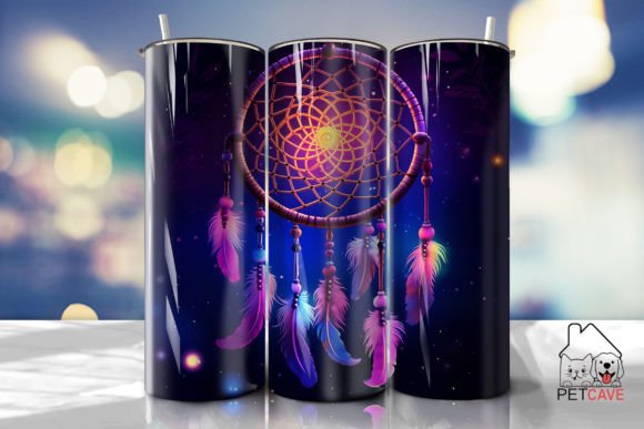 Digital Dream Catcher Tumbler Wrap 1: Graphics & Crafts Asset Review