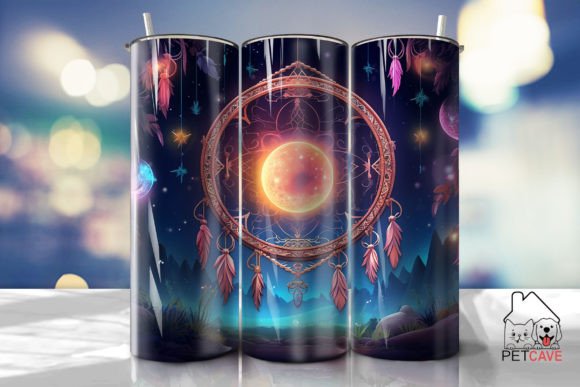 Dream Catcher Neon Feather Tumbler Wrap: Graphics for Crafts