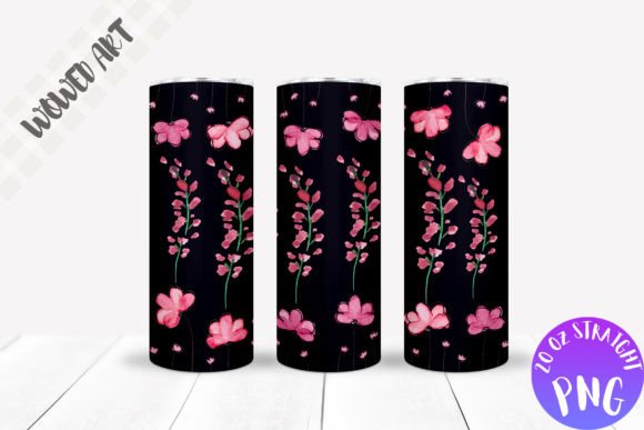 Flowers 20oz Skinny Tumbler Wrap: Graphics for Crafts-Driven Branding