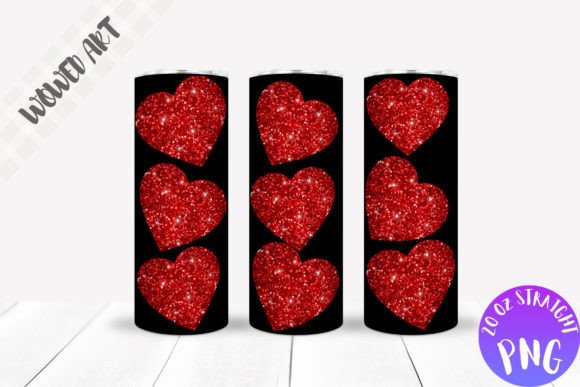 Hearts 20oz Skinny Tumbler Wrap Graphics for Crafts