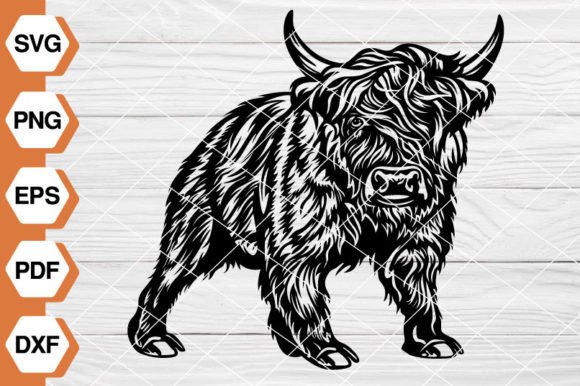 Highland Cow SVG EP-124: Handcrafted Illustrations for Authentic Brand Graphics