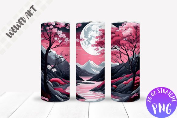 Pink View Tumbler Wrap: Graphics for Crafts-Driven Branding