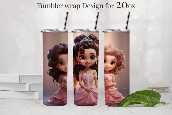 Princess Tumbler Design 20oz: Graphics & Illustrations