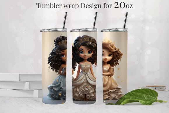 Princess Tumbler Design 20oz: Graphics & Illustrations for Real Crafting