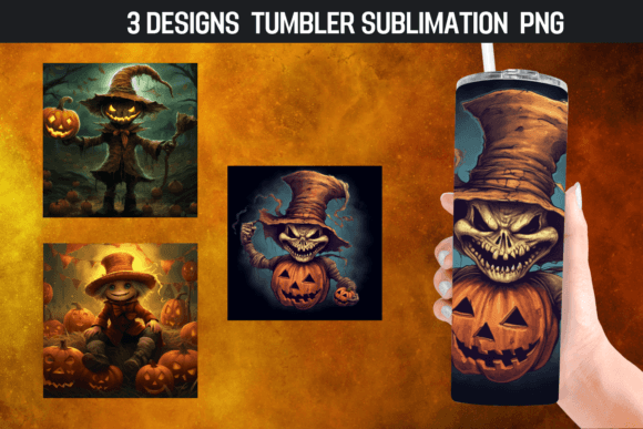 Pumpkin Halloween Tumbler Wrap Sublimati
