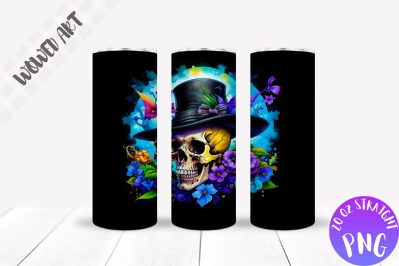 Skull 20oz Skinny Tumbler Wrap: Graphics for Crafts-Driven Branding
