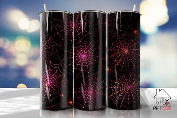 Spider Web Halloween Tumbler Wrap