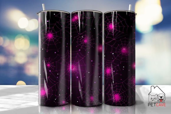 Spider Web Pattern Tumbler Wrap: Graphics for Crafts & Themed Branding