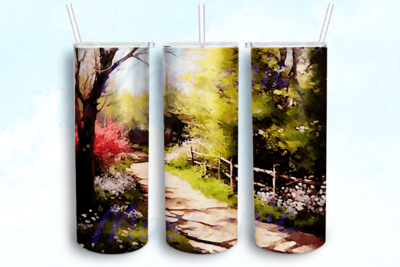 Spring Landscape 20 Oz Skinny Tumbler Graphics