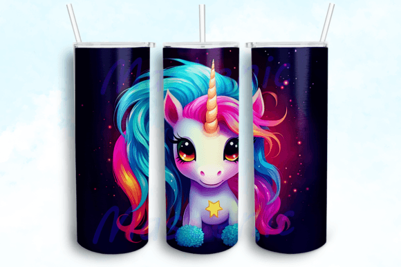 Unicorn Tumbler Sublimation Design: Graphics for Crafts