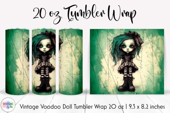 Voodoo Doll Vintage Halloween Tumbler Graphics